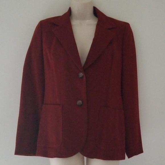Prestige Of Boston Wine Red Blazer Jacket Size 10 - Picture 8 of 8